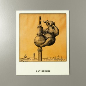 Retro Kühlschrankmagnet mit EAT BERLIN Logo